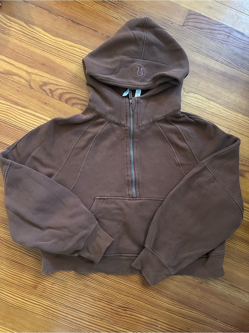 lululemon athletica Brown Half-Zip Hoodie Pullover